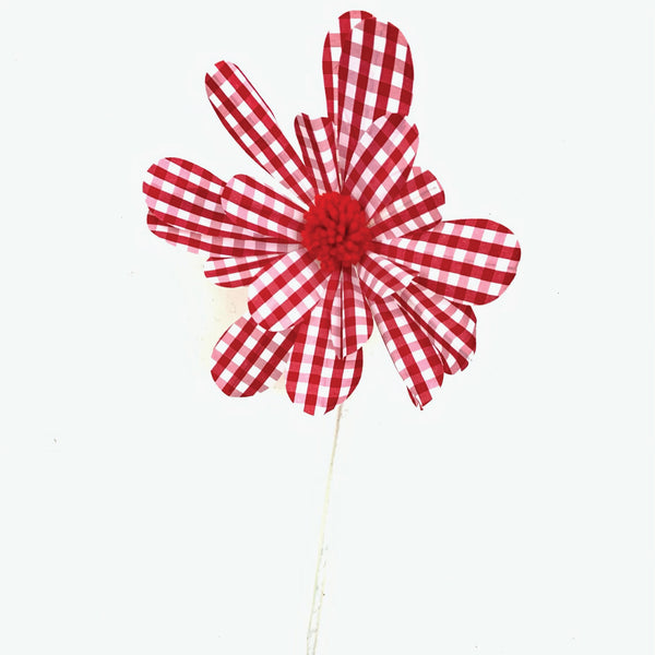 Red Check Flower