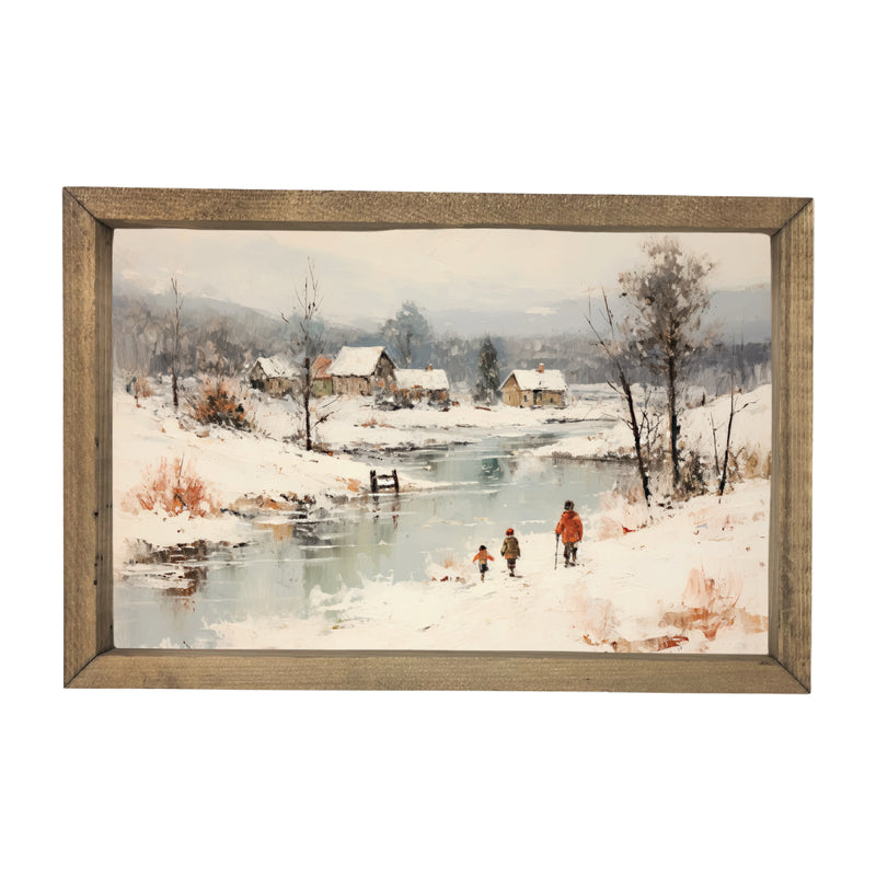 Icy River <br>Framed Art