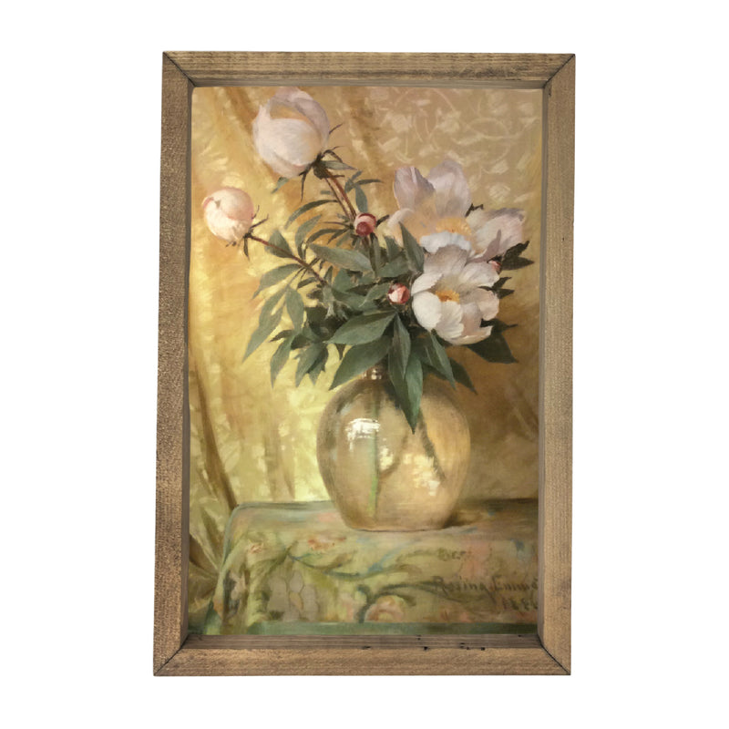 Peonies in Vase <br>Framed Art