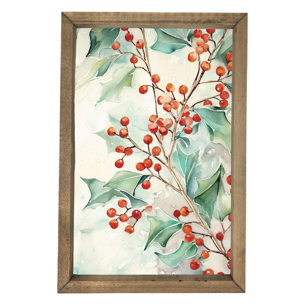 Holly Berries <br>Framed Art