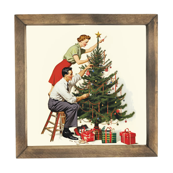 Trimming the Tree <br>Framed Print