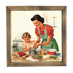 Baking with Mom <br>Framed Print