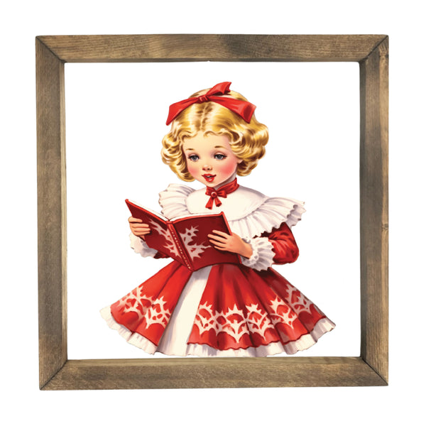 Vintage Caroler <br>Framed Print