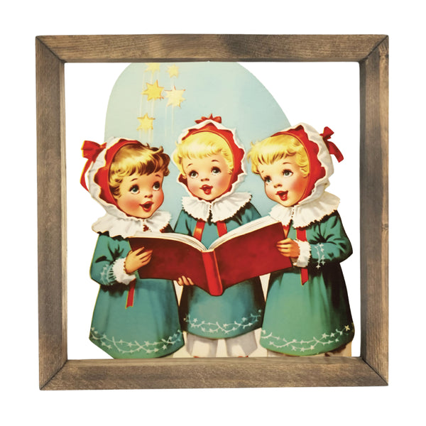 Kids Caroling <br>Framed Print