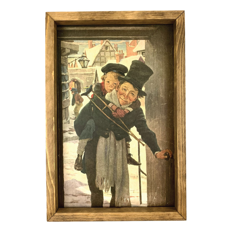 Tiny Tim and Bob Cratchit <br>Framed Print