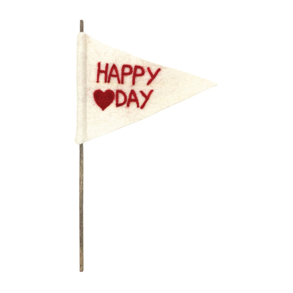 Happy Heart Day Felt Flag