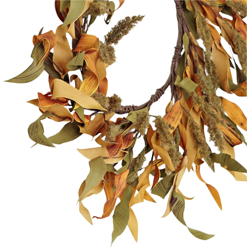 Herb and Leaves and Heather Wreath