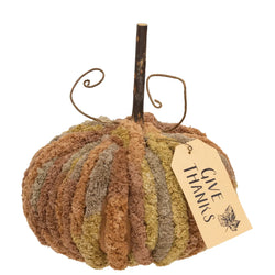 Harvest Chenille Give Thanks Pumpkins