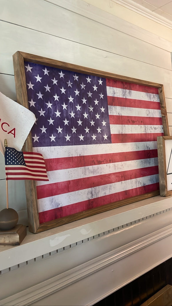 American Flag Framed Art