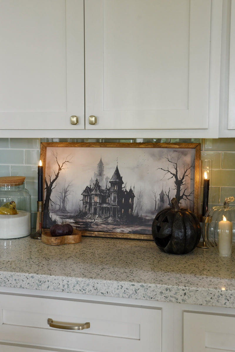 Haunted House in the Woods <br>Framed Art