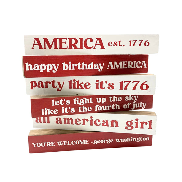 All American Girl <br>Shelf Saying