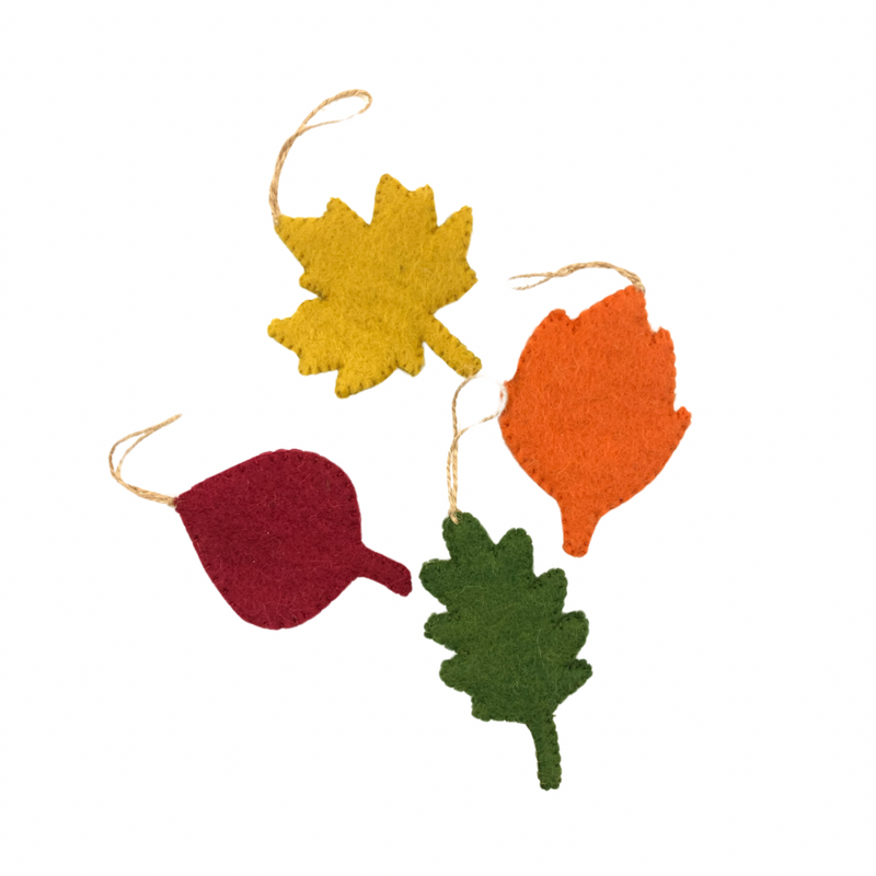 Felt Leaf Ornaments