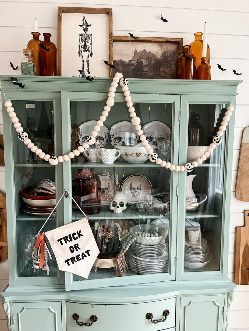 Skeleton Felt Ball Garland