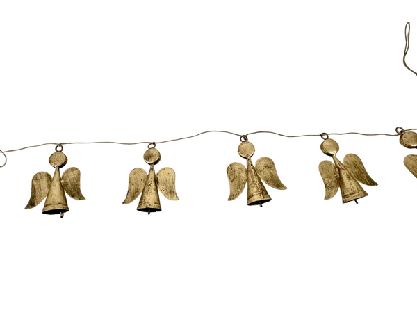 Gold Metal Angel Bell Garland
