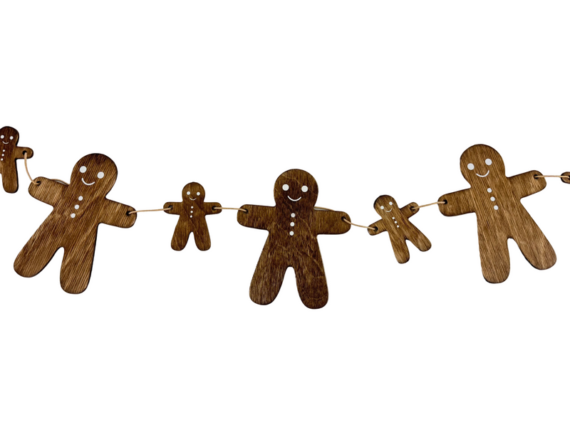 Gingerbread Wood Garland
