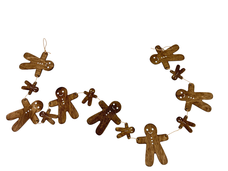 Gingerbread Wood Garland
