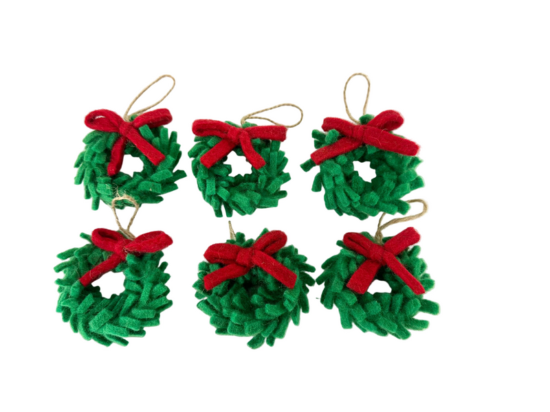 Wreath Felt Ornaments