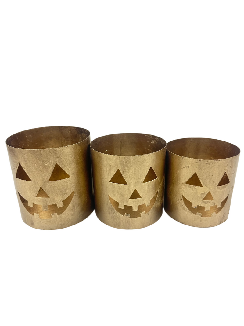 Metal Pumpkin Canisters