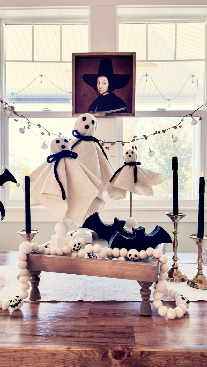 Hanging Felt Ghosts
