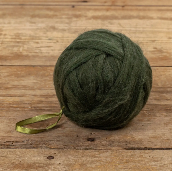 Hunter Green Yarn Ornament