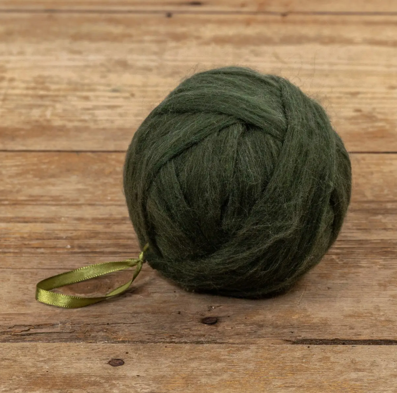 Hunter Green Yarn Ornament