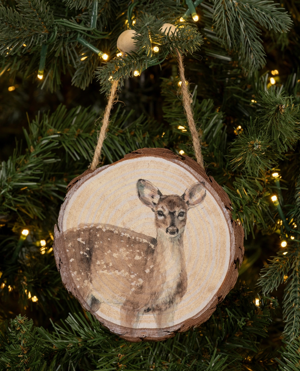 Animal Wood Slice Ornament