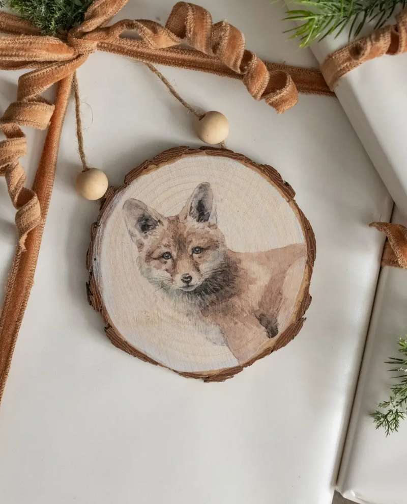 Animal Wood Slice Ornament