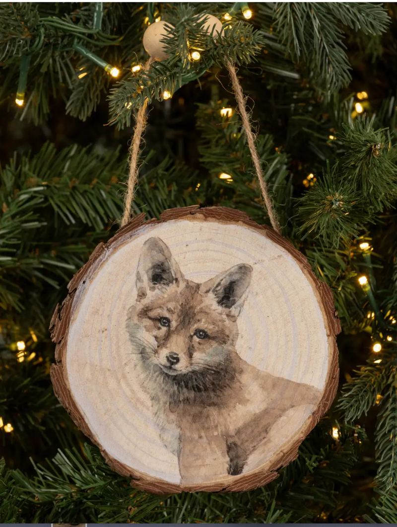 Animal Wood Slice Ornament