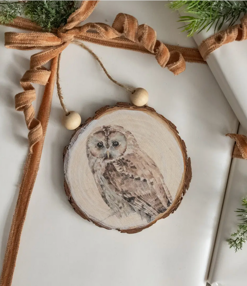 Animal Wood Slice Ornament