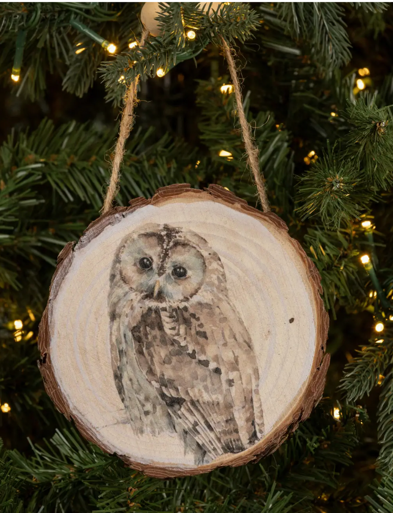 Animal Wood Slice Ornament