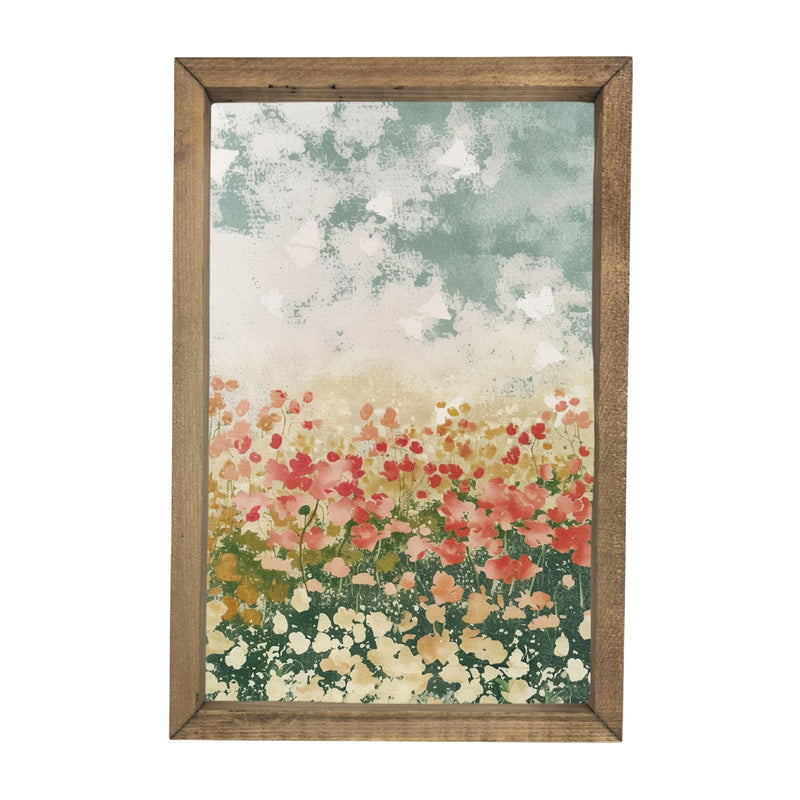 Abstract Flower Field <br>Framed Art