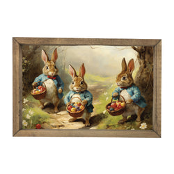 Bunnies with Baskets <br>Framed Art