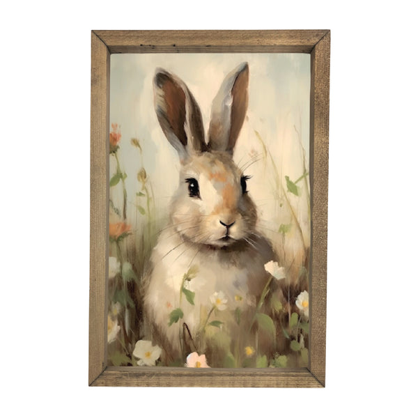 Bunny in Flowers <br>Framed Art