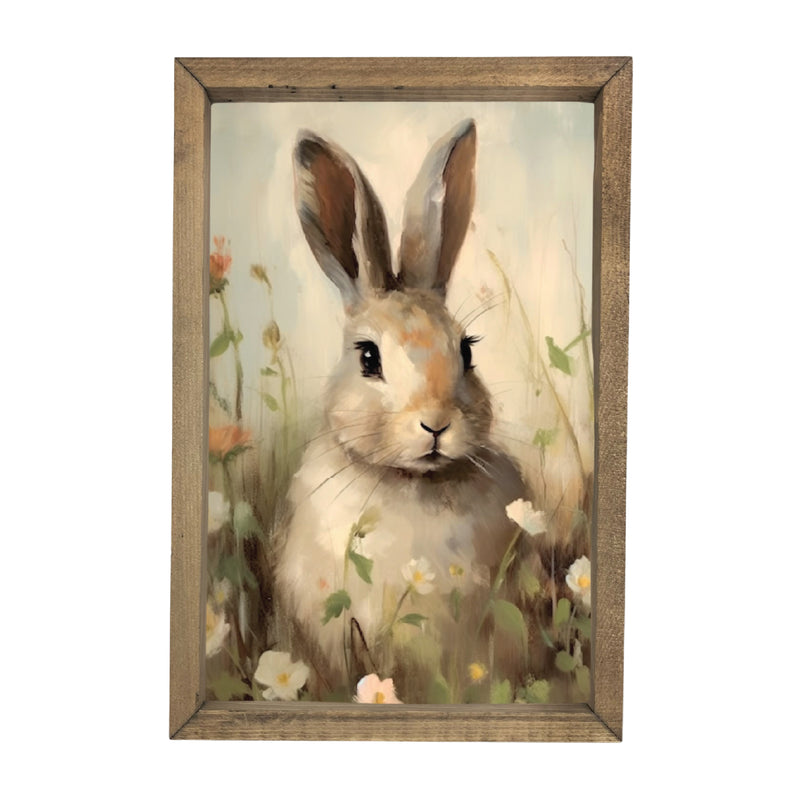 Bunny in Flowers <br>Framed Art