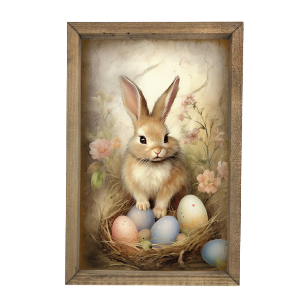 Bunny with Nest <br>Framed Art