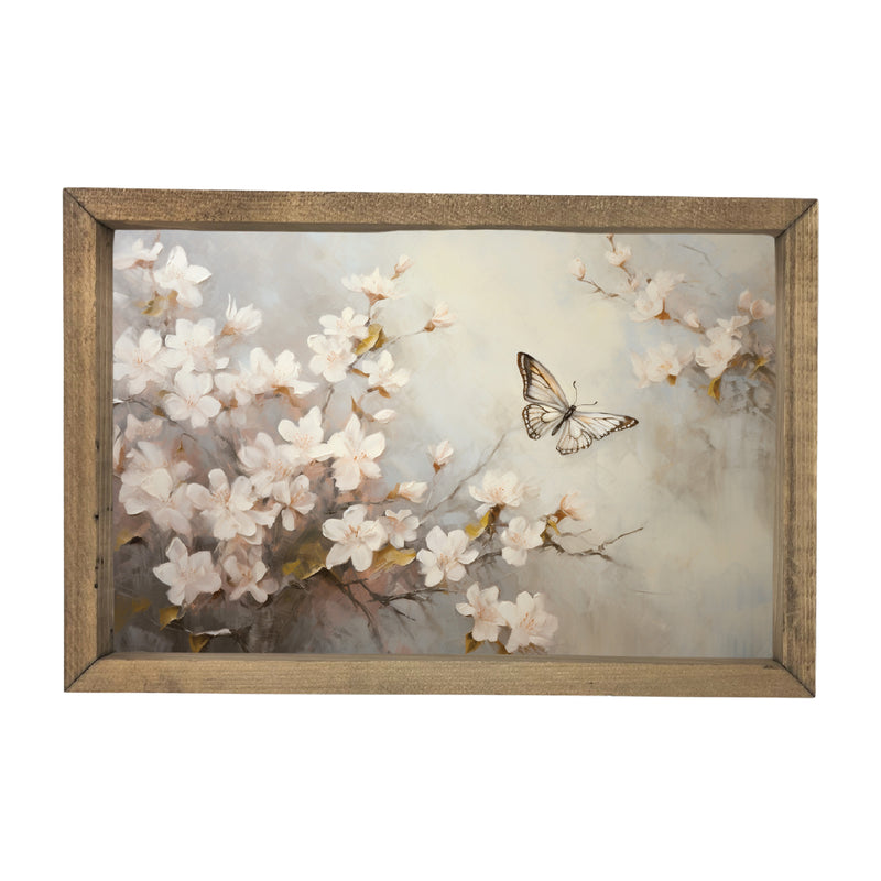 Butterfly in Flowers 2 <br>Framed Art