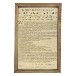 Declaration of Independence <br>Framed Art