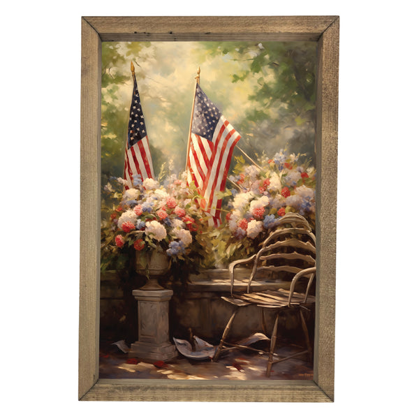 Flags in the Garden <br>Framed Art