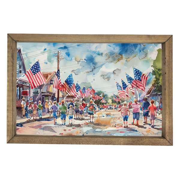 Flags in the Street <br>Framed Art