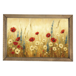 Red and Blue Flower Field <br>Framed Art