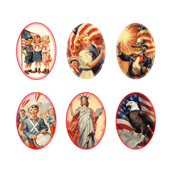 *SALE!* Oval Americana Ornament
