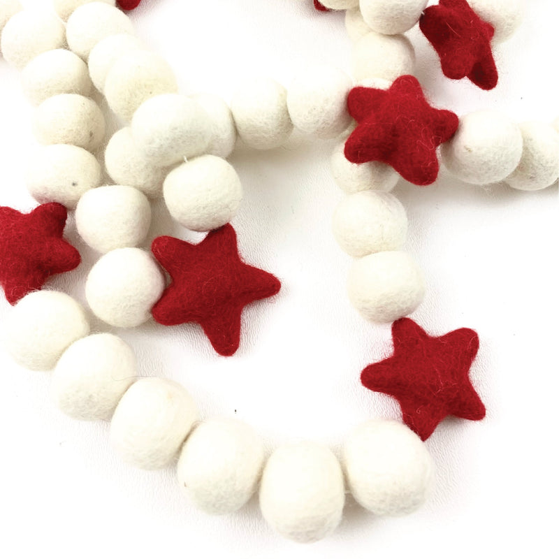 *SALE!* Felt Ball and Star Garland