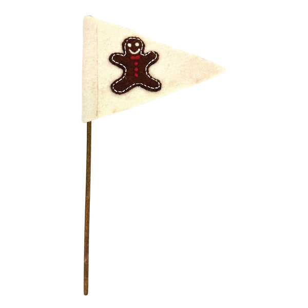 Gingerbread Man Felt Flag
