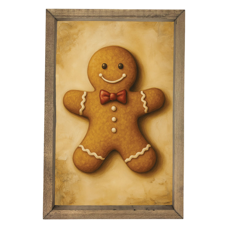 Gingerbread Man Cookie <br>Framed Art