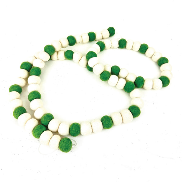 Green Felt Ball Garland
