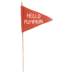 Hello Pumpkin Felt Flag