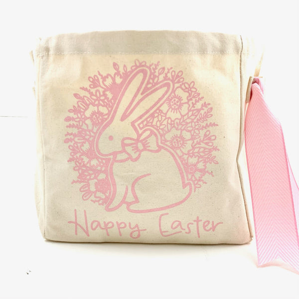 *CLOSEOUT* Happy Easter Bunny <br>Canvas Easter Basket