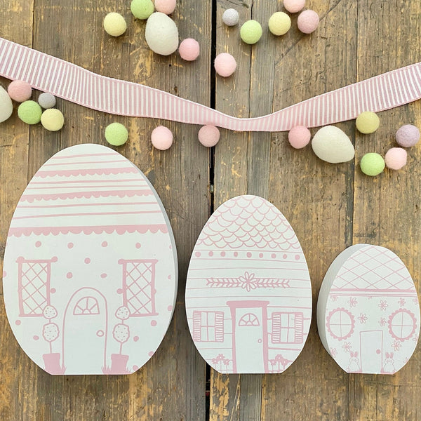 *CLOSEOUT* Wooden Egg Houses <br>Set Two
