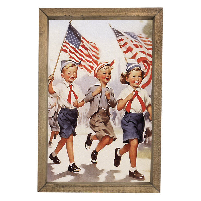 Vintage Parade Kids <br>Framed Art