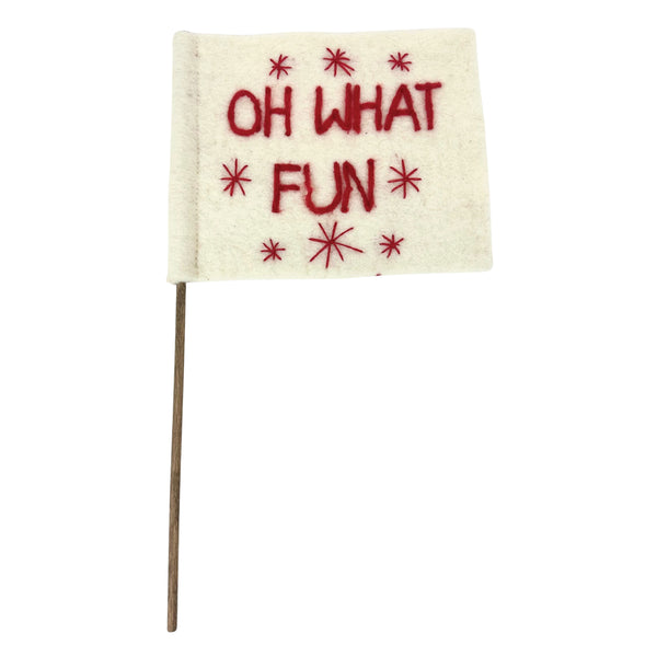 Oh What Fun Felt Flag